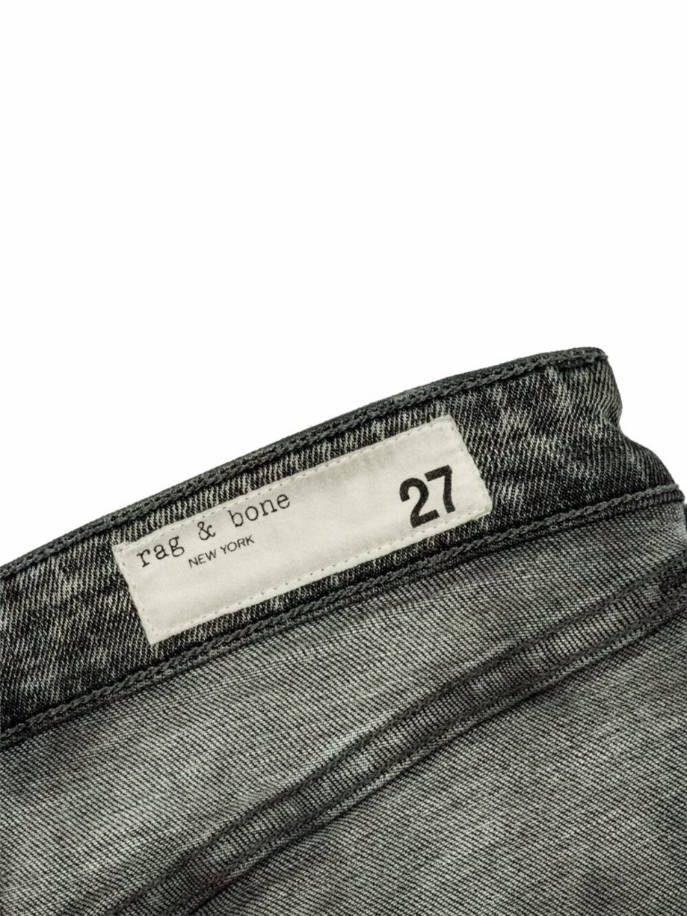 rag & bone Nina High Rise Ankle Flare 27 Raw Hem Broderick Gray Wash - Picture 6 of 13